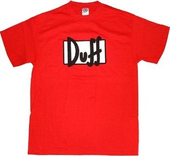 Simpsons Duff Logo Red T-Shirt