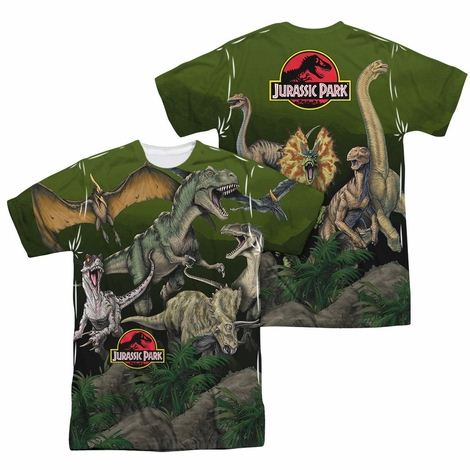 Jurassic Park Pack Of Dinos FB Sublimated T Shirt