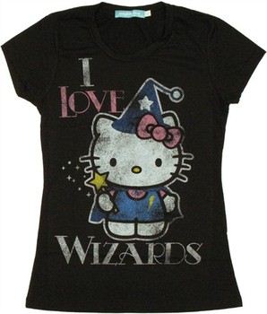 Hello Kitty I Love Wizards Baby Doll Tee by MIGHTY FINE
