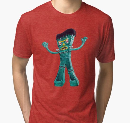 FrankenGumby Tri-blend T-Shirt by eliwolff T-Shirt