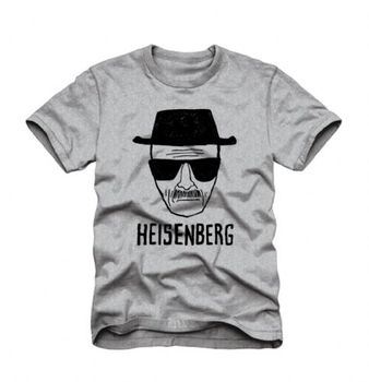 Breaking Bad Heisenberg Face Adult Heather Gray T-Shirt