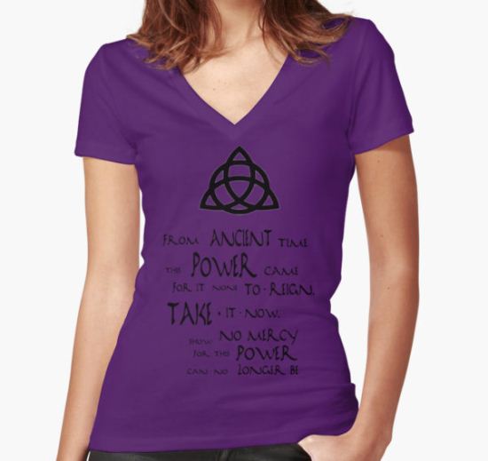 Charmed Women's Fitted V-Neck T-Shirt by KikkaT T-Shirt