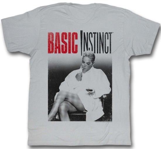 Basic Instinct Shirt Fade Movie Poster Adult Grey Tee T-Shirt