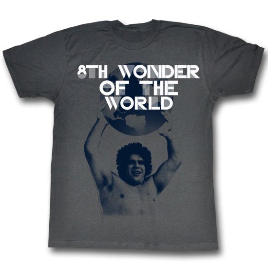 Andre The Giant Shirt 8th Wonder Charcoal T-Shirt