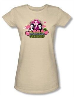 Beverly Hills 90210 Juniors T-shirt TV Show Decisions Cream Tee Shirt