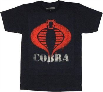 GI Joe Painted Cobra Logo Name T-Shirt Sheer
