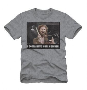 SNL Saturday Night Live I Gotta Have More Cowbell Adult Gray T-Shirt