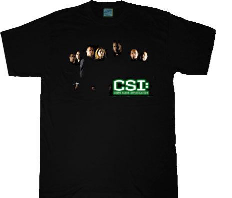 CSI Crime Scene Investigation Shadow Cast Black T-shirt