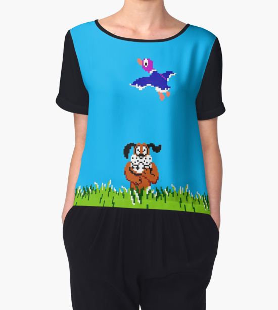 Duck Hunt Women's Chiffon Top by dutyfreak T-Shirt