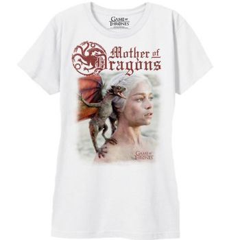 Game of Thrones Khaleesi Mother of Dragons Juniors White T-Shirt