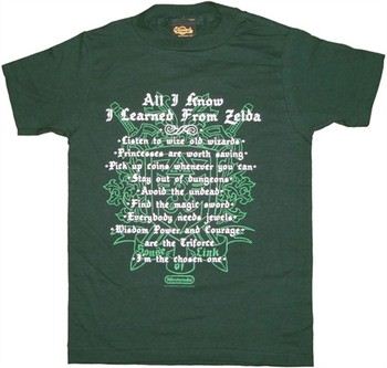 Legend of Zelda All I Know I Learned From Zelda Youth T-Shirt