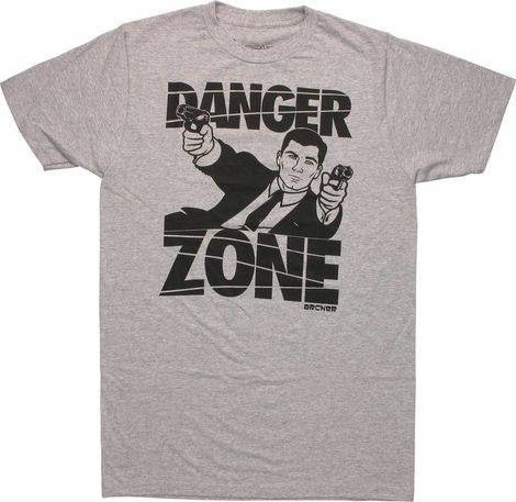 Archer Danger Zone Guns T Shirt Sheer