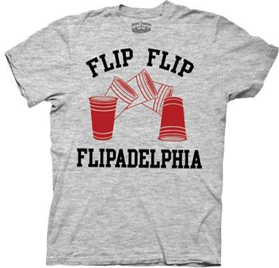 It's Always Sunny In Philadelphia Flip Cup Flipadelphia Heather Gray T-shirt