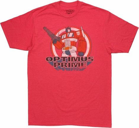 Transformers Optimus Prime Circled T Shirt Sheer