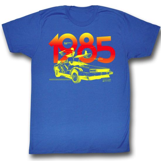 Back To The Future Shirt 1985 Adult Royal Tee T-Shirt