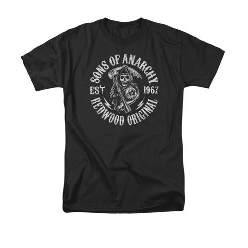 Sons of Anarchy Redwood Originals Adult Black T-Shirt