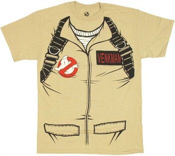 Ghostbusters Dr. Peter Venkman Costume Double Sided T-Shirt
