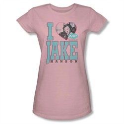 Melrose Place Shirt Juniors Jake Hanson Pink T-Shirt