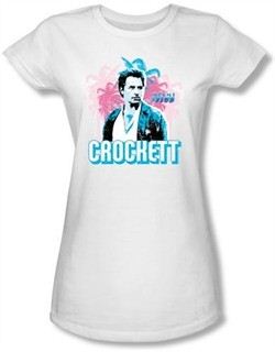 Miami Vice Juniors T-shirt James Crockett White Tee Shirt