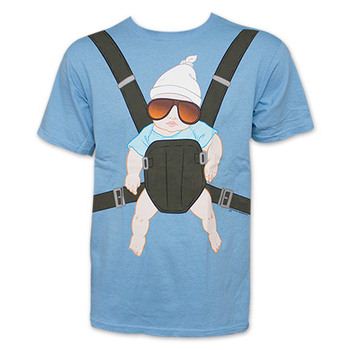 The Hangover Baby Carrier Light Blue Graphic TShirt