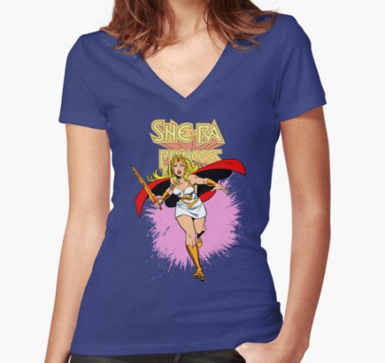 Princess of Power Women's Fitted V-Neck T-Shirt by hordak87 T-Shirt