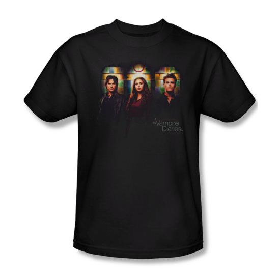 Vampire Diaries Shirt Stained Glass Black T-Shirt