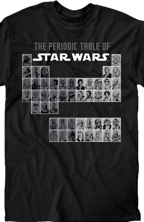 Periodic Table of Star Wars T-Shirt