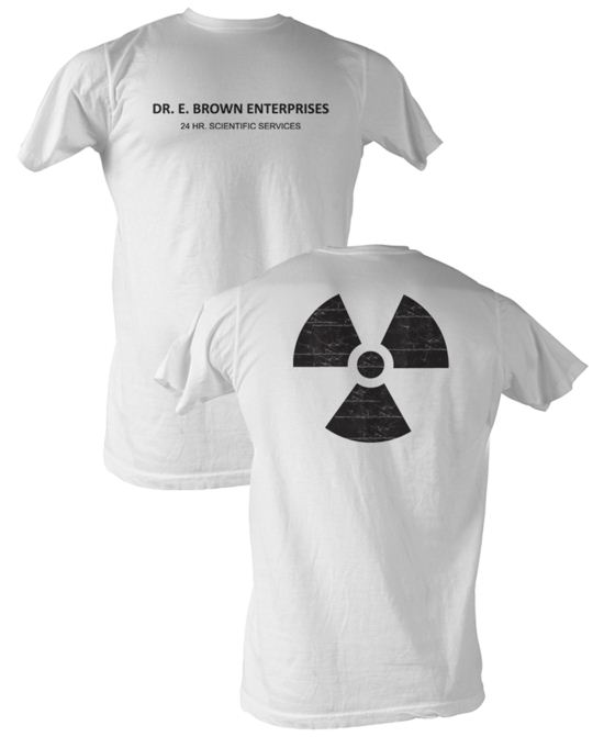 Back To The Future Shirt Dr. Brown Enterprises White Tee Shirt