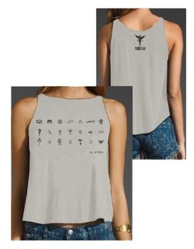 Nirvana Symbols In Utero Women's Muscle T-Shirt
