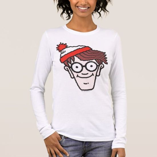 Where's Waldo Face Long Sleeve T-Shirt