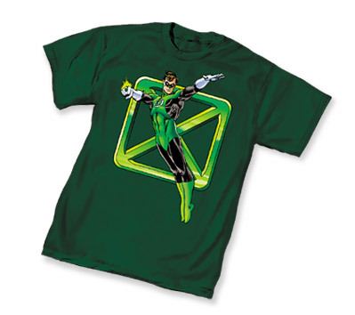 Green Lantern II Flying X Symbol Green Adult T-Shirt
