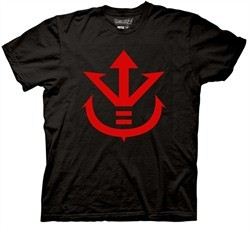 Dragonball Z Shirt Saiyan Royal Crest Adult Black Tee T-Shirt
