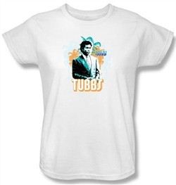 Miami Vice Ladies T-shirt Ricardo Tubbs White Tee Shirt
