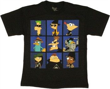 Phineas and Ferb Boxed Characters Youth T-Shirt