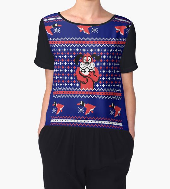 Festive Duck Hunt Women's Chiffon Top by Kreatif-Media T-Shirt