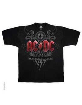 AC DC BLACK ICE Lady Black T-shirt Rock Woman V-neck Rock Band Shirt