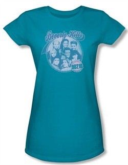 Beverly Hills 90210 Juniors T-shirt Circle Of Friends Turquoise Shirt