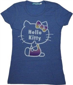 Hello Kitty Outline Baby Doll Tee by MIGHTY FINE