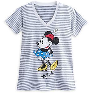 Minnie Mouse Striped Tee for Women