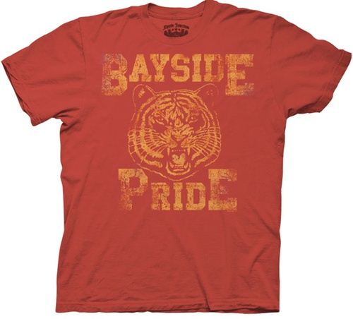 Saved By The Bell Bayside Pride Vintage Rust Adult T-shirt