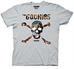 The Goonies Shirt Skull Silver T-Shirt