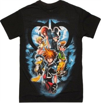 Kingdom Hearts Group Clouds T-Shirt
