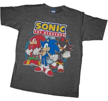 Sonic the Hedgehog Sonic Posse Charcoal Heather Youth T-shirt