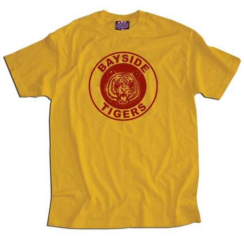 Saved By the Bell Bayside Tigers Adult Gold T-shirt
