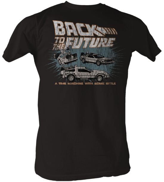Back To The Future T-Shirt – Cars Coal Adult Tee Shirt