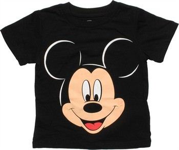 Disney Mickey Mouse Head Black Toddler T-Shirt