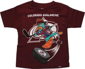 Disney Phineas and Ferb Colorado Avalanche Swoosh Juvenile T-Shirt