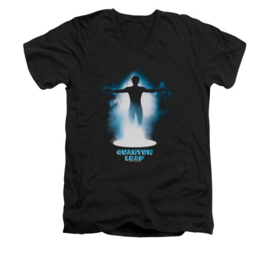 Quantum Leap Shirt Slim Fit V-Neck First Jump Black T-Shirt