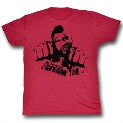 A-Team Shirt Pitty Fool Adult Red Tee T-Shirt