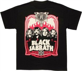 Black Sabbath Group Flames T-Shirt
